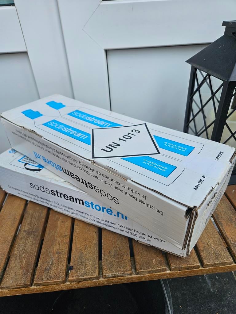 4 stuks soda stream cilinder 60ml, Ophalen, Doos, 100 cm of meer, 60 cm of meer