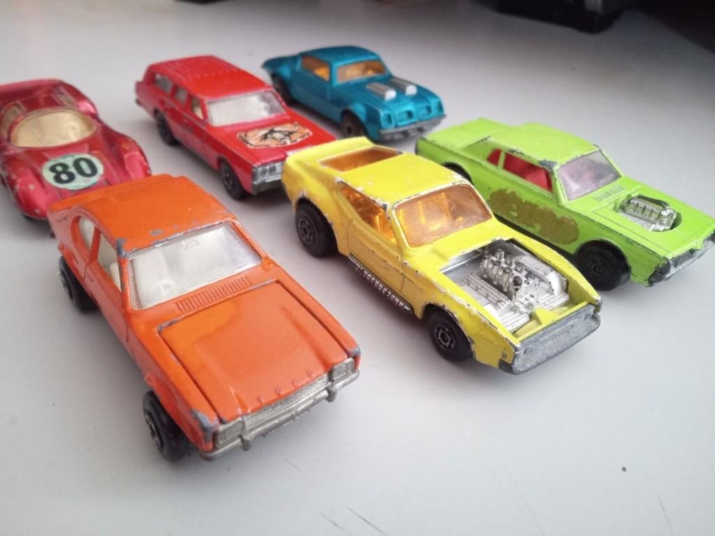 Leuk setje met 6 matchbox autos, Pontiac, Mercury Porsche, Ophalen of Verzenden, Gebruikt