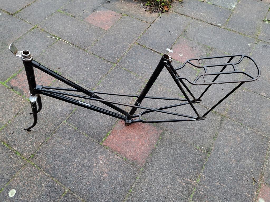 Vintage Locomotief kruisframe met bagagedrager, Fietsen en Brommers, Gebruikt, Staal, Heren, 53 tot 57 cm