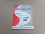 Service Manual & Parts List Rock-ola (model 1765) Receiver, Verzenden, Gebruikt, 1950 tot 1960, Seeburg