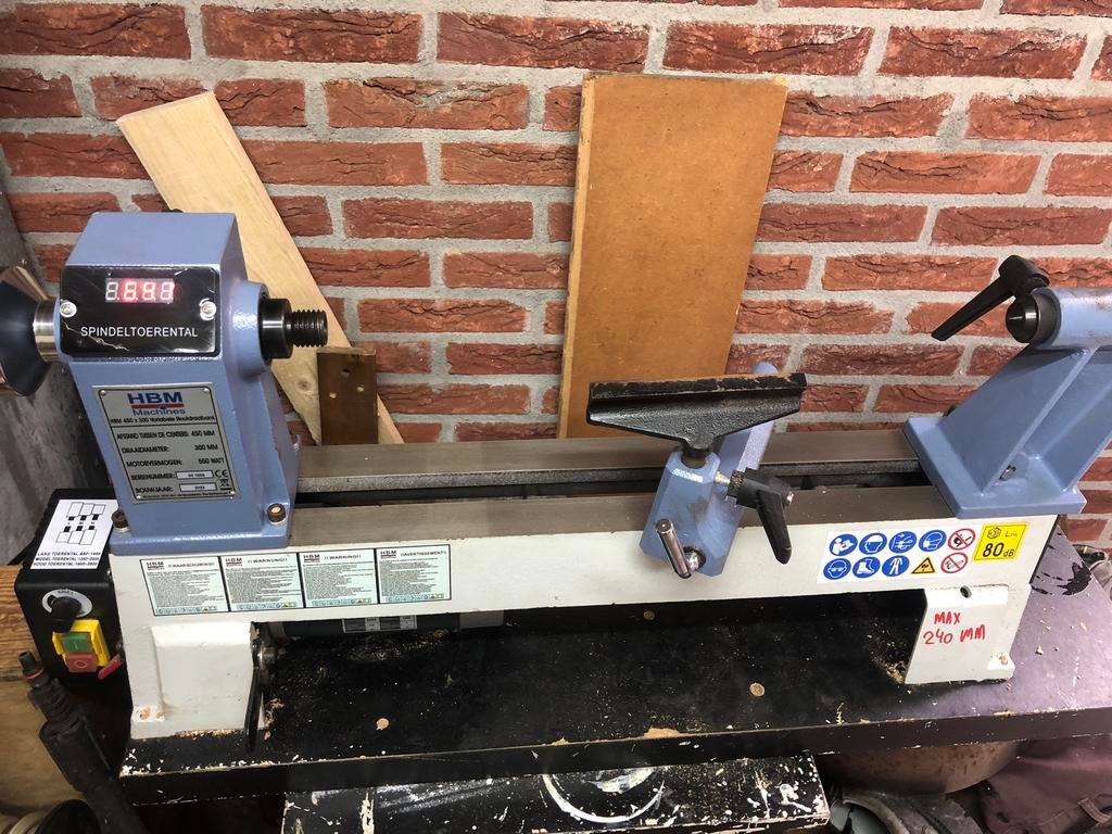 Hbm houtdraaibank + wolverine jig ruilen freesbank, Doe-het-zelf en Verbouw, Draaibanken, Ophalen, Nieuw, Houtdraaibank, Minder dan 500 mm