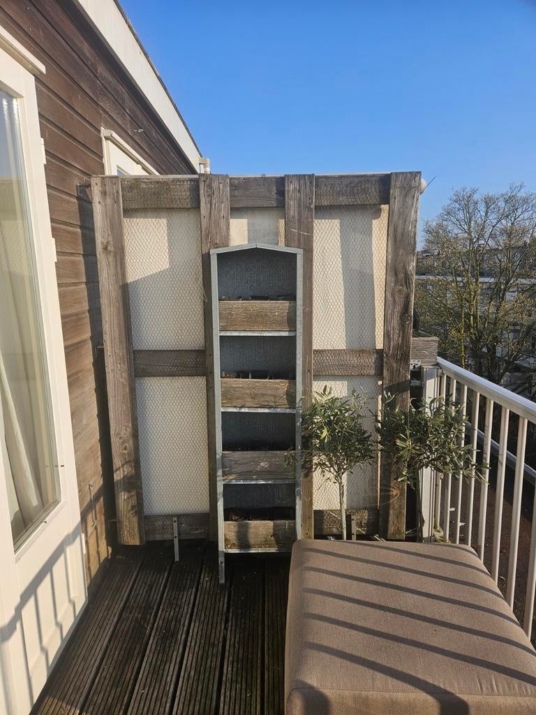 Moestuinkast met metalen frame, Tuin en Terras, Ophalen, Rechthoekig, Hout