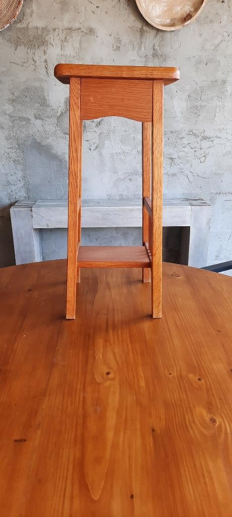 Vintage houten planten/bloemen tafeltje 55 x 20 cm, Antiek en Kunst, Antiek | Meubels | Tafels, Ophalen