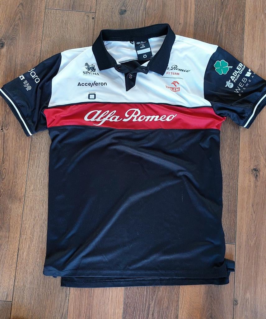 Alfa Romeo F1 Team Polo Shirt - Zwart/Wit/Rood, Kleding | Heren, Alfa Romeo, Zwart, Overige maten, Ophalen of Verzenden