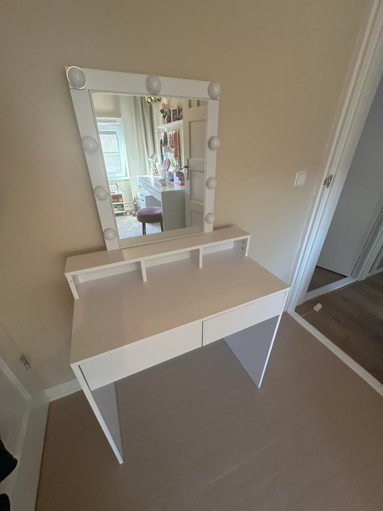 Make up tafel met verlichting, Ophalen of Verzenden, Zo goed als nieuw, 50 tot 100 cm, Minder dan 100 cm