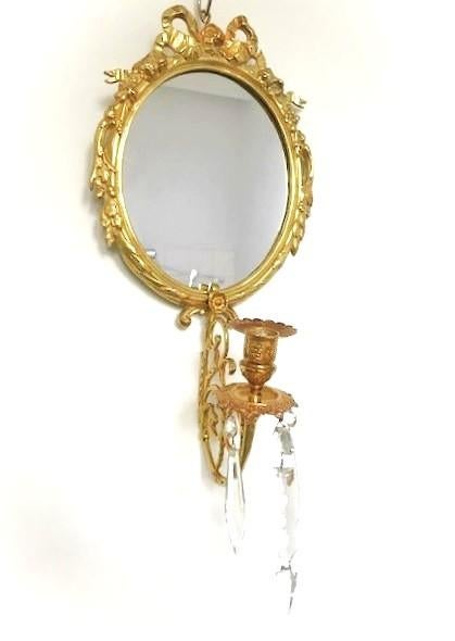 Spiegel Napoleon III brons verguld kandelaar Antiek✨😍💑⚡👌, Antiek en Kunst, Ophalen of Verzenden, Brons