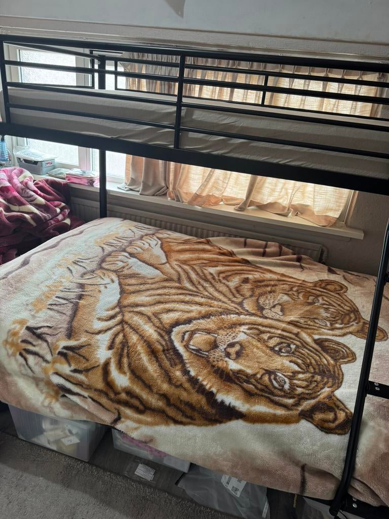 Hoogstapelbed, Huis en Inrichting, Slaapkamer | Stapelbedden en Hoogslapers, Hoogslaper, Tweepersoons, Zo goed als nieuw, 140 cm