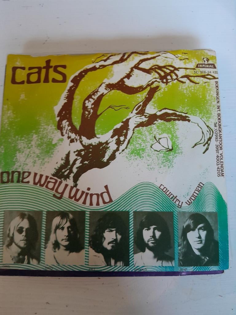 Cats 7 inch one way wind, Cd's en Dvd's, Vinyl Singles, Ophalen of Verzenden, Zo goed als nieuw, Pop