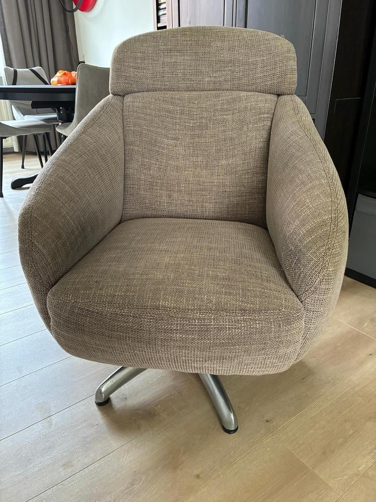 Draaifauteuil, Huis en Inrichting, Ophalen, Gebruikt, 75 tot 100 cm, Stof