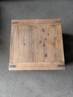 Salontafel hout 65x65 cm met opbergruimte, Ophalen, Gebruikt, Vierkant, 50 tot 100 cm
