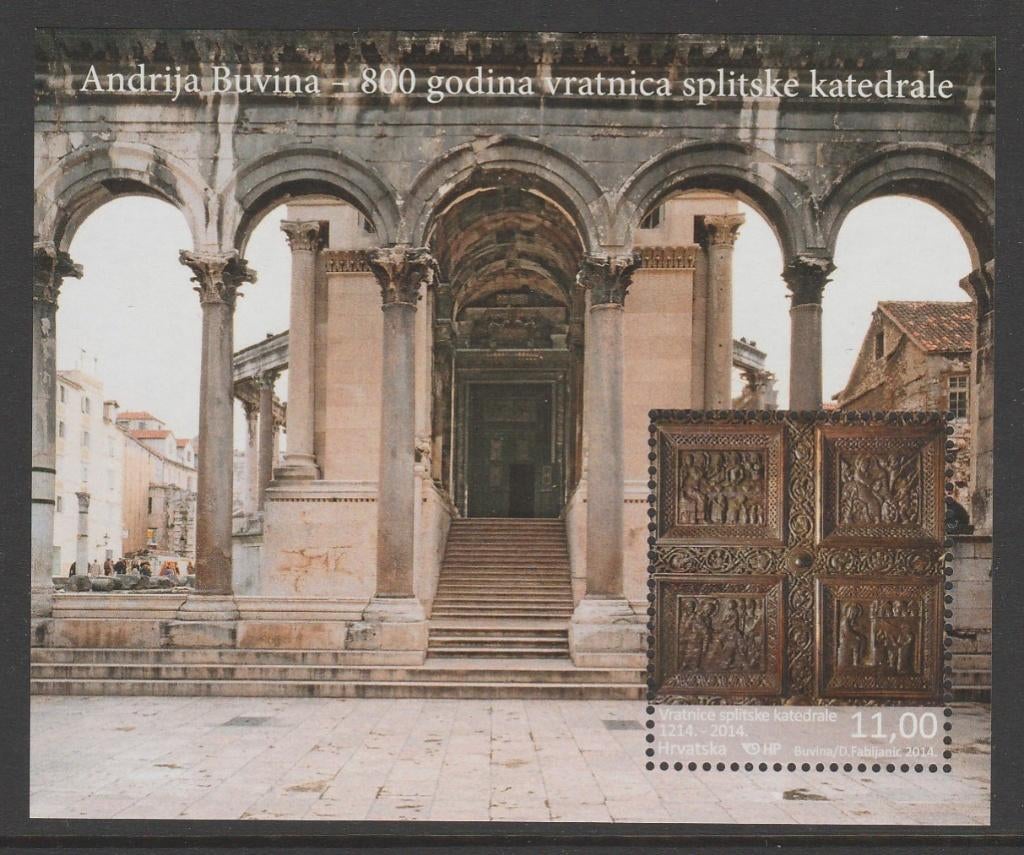 Kroatië - 800 jaar portaal kathedraal Split - pf, Verzenden, Overige landen, Postfris