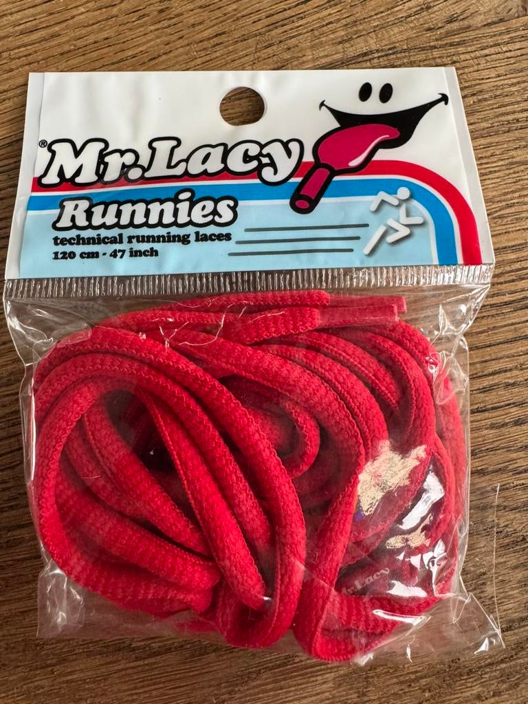 Schoenveters Mr. Lacy - Runnies - rood - 120 cm - nieuw, Overige merken, Overige typen, Nieuw, Ophalen of Verzenden