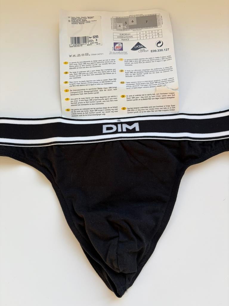Super DIM String Heren, Kleding | Heren, Ondergoed, Verzenden, Zwart, Slip