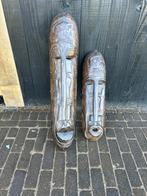Twee Houten Afrikaanse/Aziatische Maskers, Ophalen of Verzenden