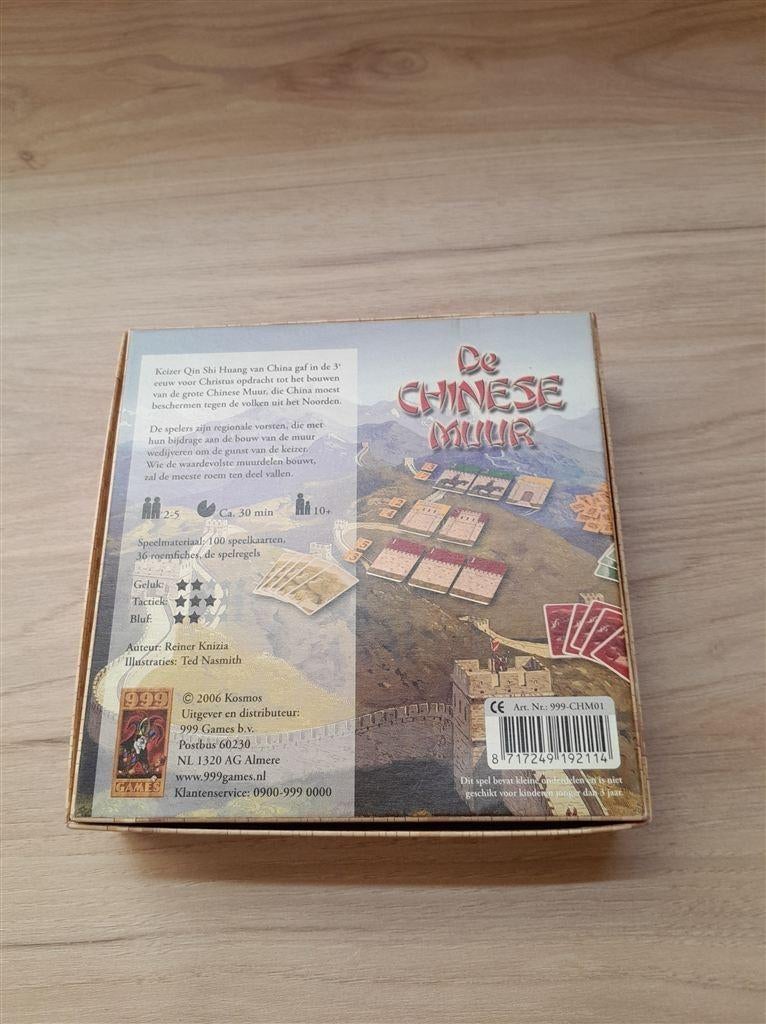 De chinese muur - 999 games - s3758, Hobby en Vrije tijd, Gezelschapsspellen | Bordspellen, Verzenden, Zo goed als nieuw