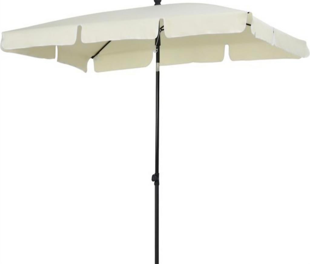 Rechthoekige Parasol - Crème, Ophalen, Verstelbaar, Gebruikt, 2 tot 3 meter