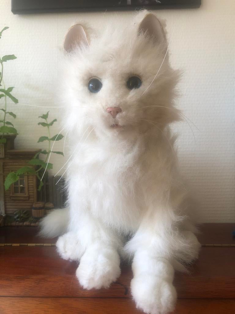 Vintage FurReal Friends poes Hasbro wit, Ophalen of Verzenden, Gebruikt, Jongen of Meisje