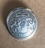 Zilverkleurige knoop met opschrift SALZBURG, Ophalen of Verzenden, Zo goed als nieuw