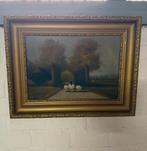 Klassiek Schilderij - grote gouden lijst, Antiek en Kunst, Ophalen of Verzenden