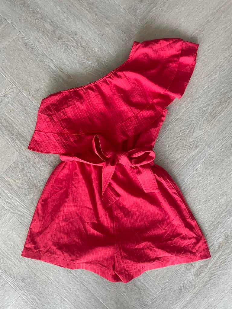Playsuit, Kleding | Dames, Jumpsuits, Ophalen of Verzenden, Zo goed als nieuw, Maat 36 (S), Rood