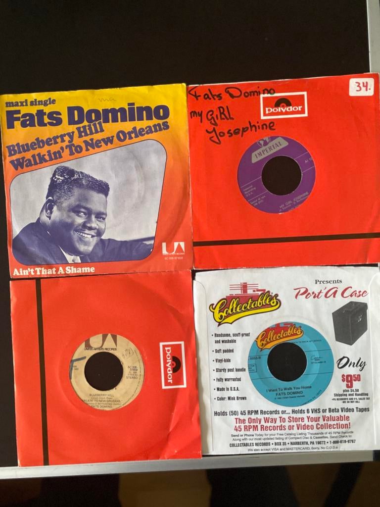 FATS DOMINO.  4. X.  BLUEBERRY HILL., Ophalen of Verzenden, Gebruikt, 7 inch, Overige soorten