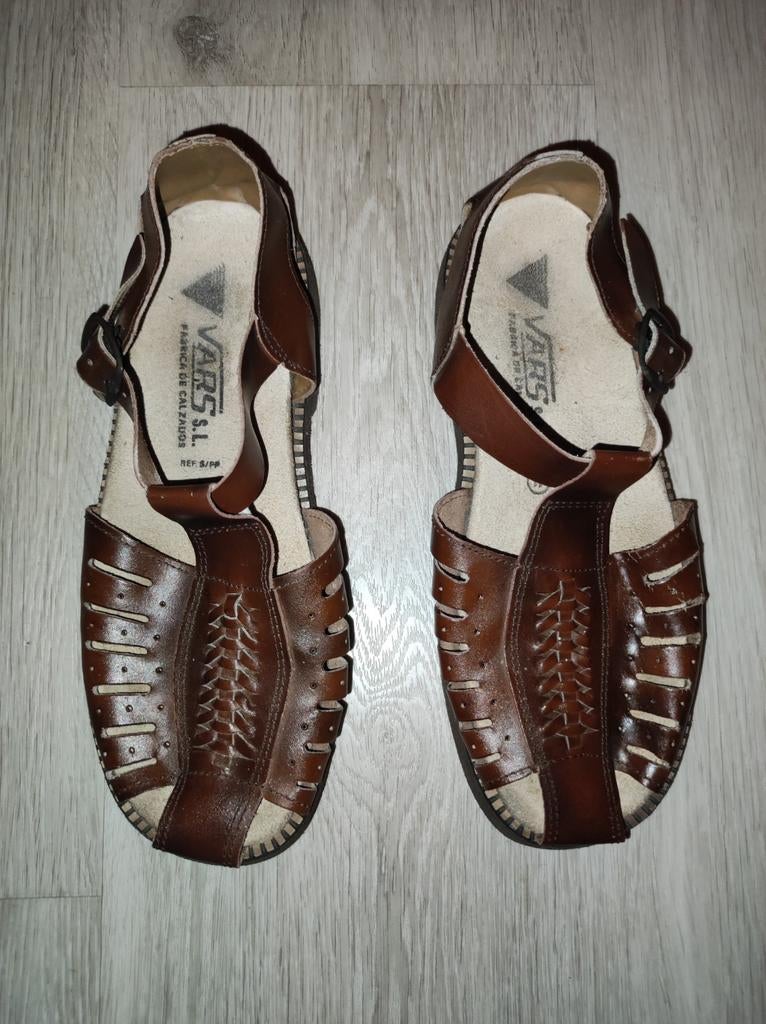 Heren leren sandalen Vars, maat 41, Sandalen, Bruin, Vars s.l, Ophalen of Verzenden