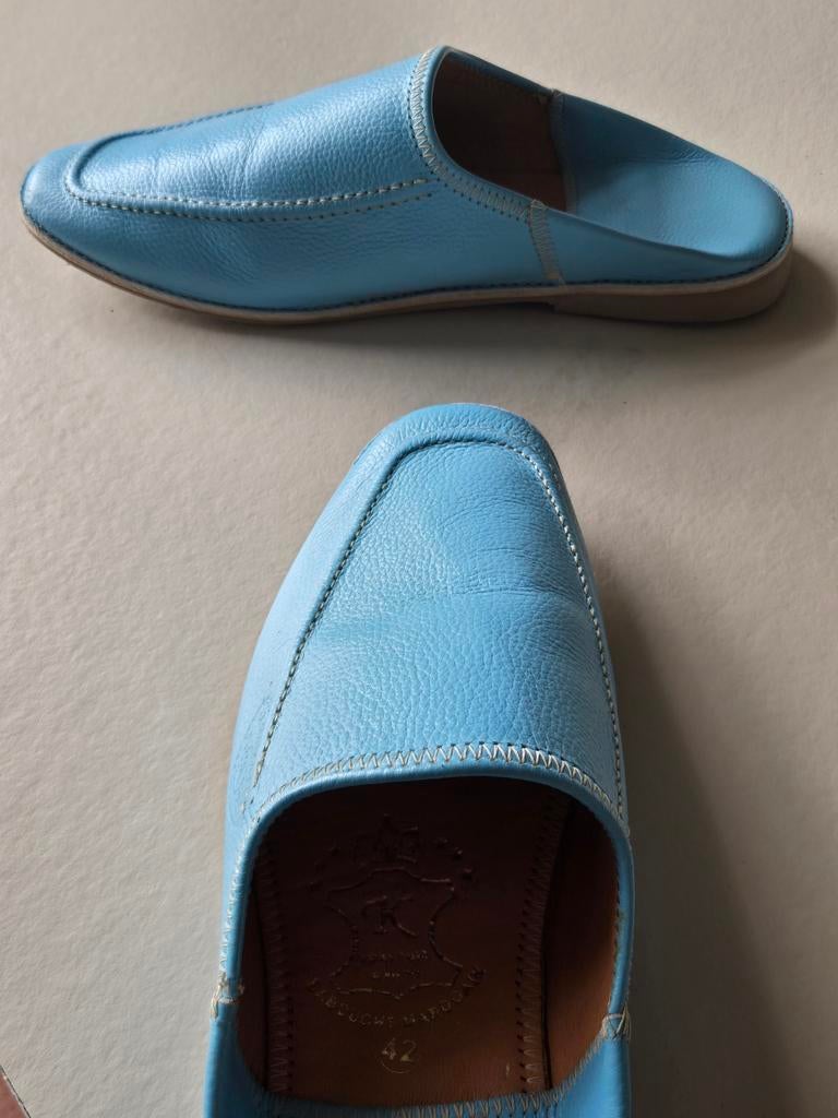 Marokkaanse Babouche blauw mt 42, Ophalen of Verzenden, Zo goed als nieuw, Blauw