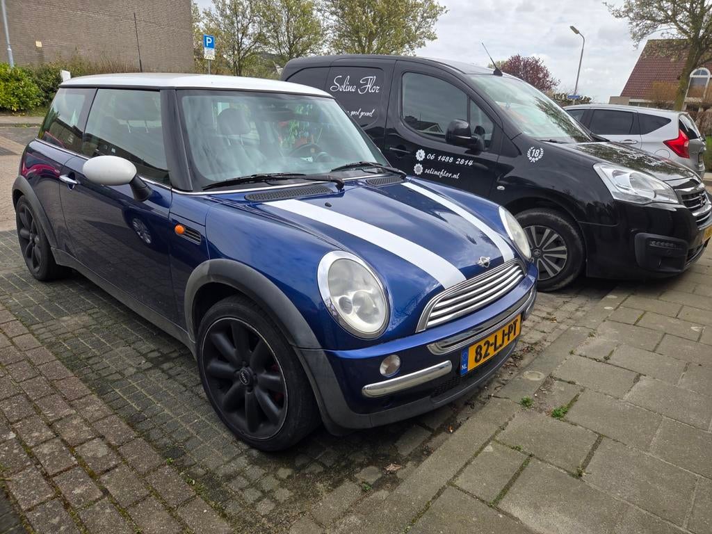 Mini 1.6 16V Cooper 2003 Blauw, Auto's, Mini, Voorwielaandrijving, 15 km/l, Zwart, 4 cilinders