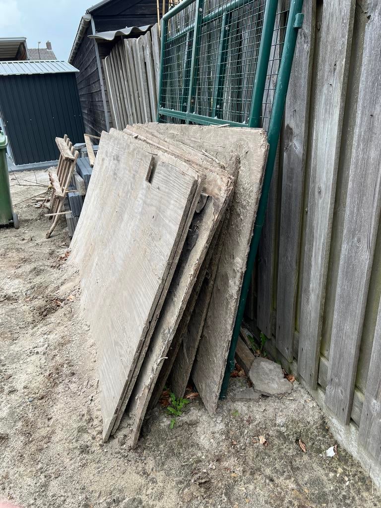 Partij van 10 gebruikte underlayment platen, Doe-het-zelf en Verbouw, Platen en Panelen, Ophalen, Gebruikt, Hout, Minder dan 20 mm