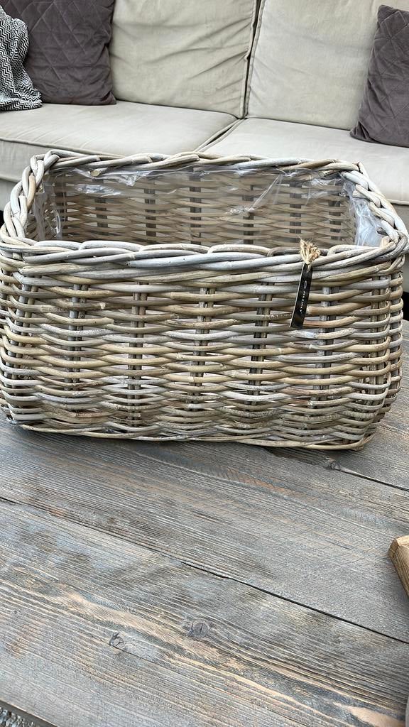 Vensterbank mand, Ophalen of Verzenden, Nieuw, Rond, Riet