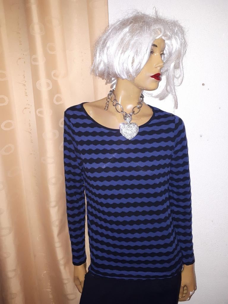 Blauw-zwart gestreepte trui van claudia Sträter maat 34 zgan, Overige kleuren, Ophalen of Verzenden, Zo goed als nieuw, Claudia Sträter