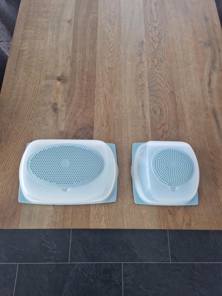 Tupperware Kaasdoosjes - Groot en Klein, Ophalen of Verzenden, Gebruikt, Blauw, Bus of Trommel