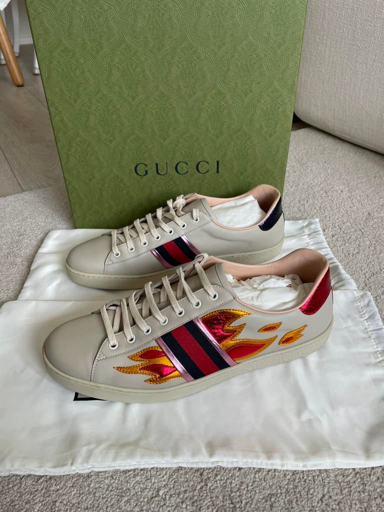 Gucci Ace - maat 46,5, Ophalen of Verzenden, Zo goed als nieuw, Overige kleuren, Sneakers of Gympen