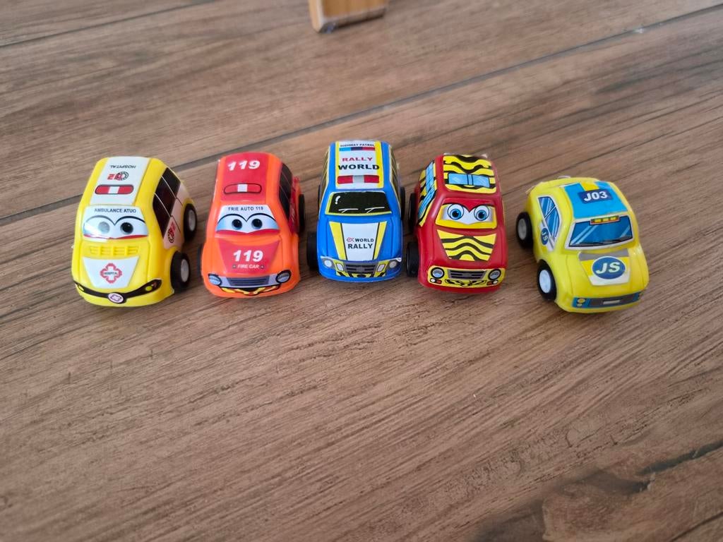 Set van 5 kleurrijke speelgoedautootjes voor kinderen, Kinderen en Baby's, Speelgoed | Speelgoedvoertuigen, Ophalen of Verzenden