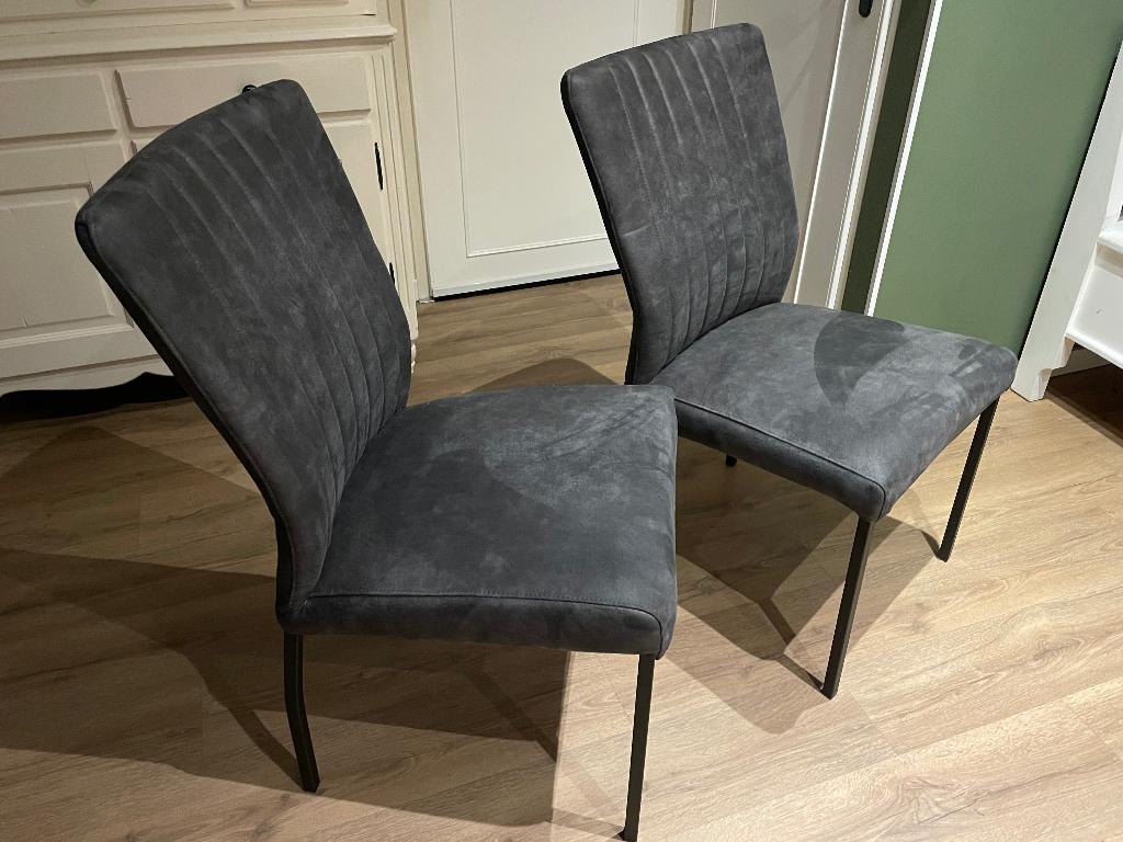 2 lederen  eetkamerstoelen, Ophalen, Twee, Leer, Zo goed als nieuw
