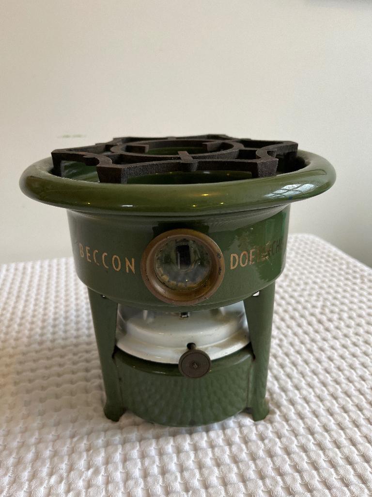 Vintage emaille 1-pits petroleumtoestel(7), Antiek en Kunst, Antiek | Emaille, Ophalen