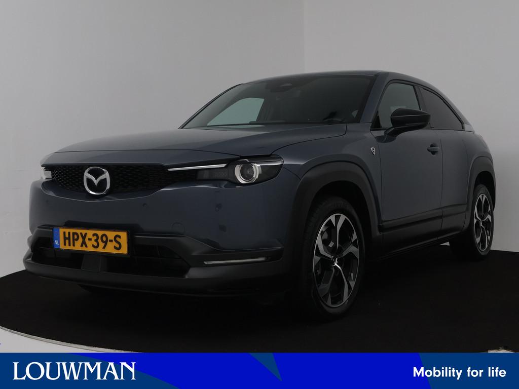 Mazda MX-30 e-SkyActiv R-EV 170 Exclusive-line | Stoel- & st, Auto's, Mazda, 12 maanden, Gebruikt, Leder en Stof, Bedrijf