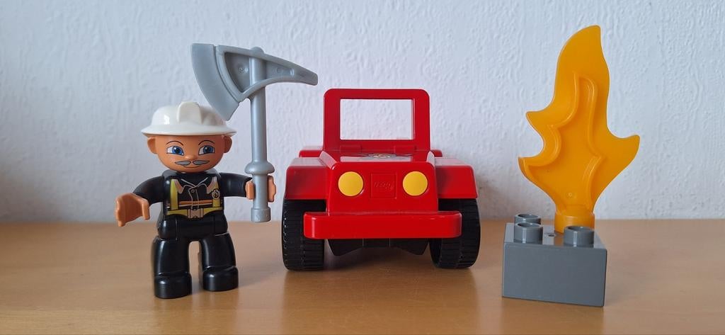 Lego Duplo Brandweercommandant, Ophalen of Verzenden, Zo goed als nieuw, Complete set, Duplo