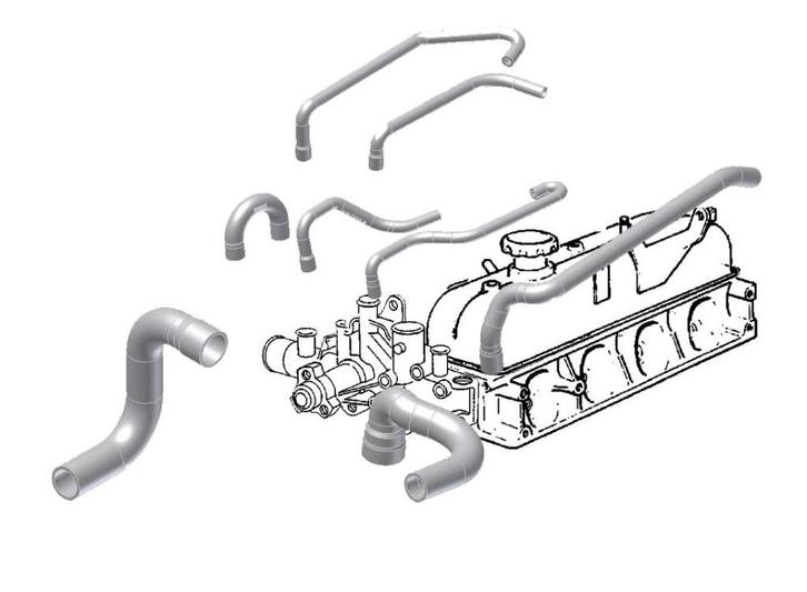 Volvo 340 B14 koelwaterslangen 1982-1985, Auto-onderdelen, Motor en Toebehoren, Volvo, Nieuw, Ophalen of Verzenden