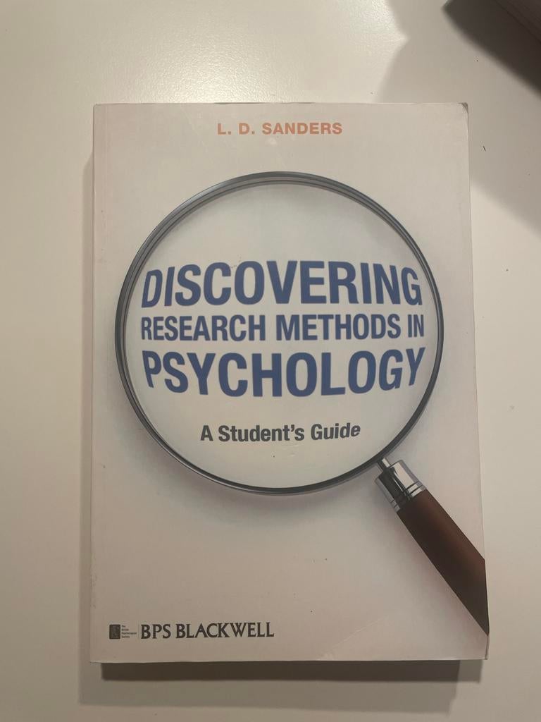 Discovering Research Methods in Psychology, Boeken, Studieboeken en Cursussen, Ophalen of Verzenden, Beta, Zo goed als nieuw, HBO