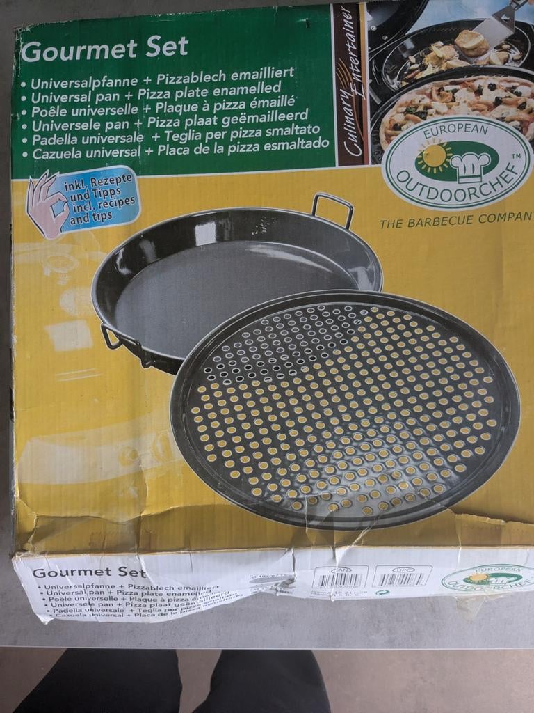 Bbq pan. Pizza plaat. Nieuw, Ophalen of Verzenden, Zo goed als nieuw