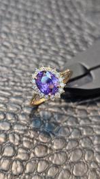 Prachtige 14karaat gouden ring met Amethist steen