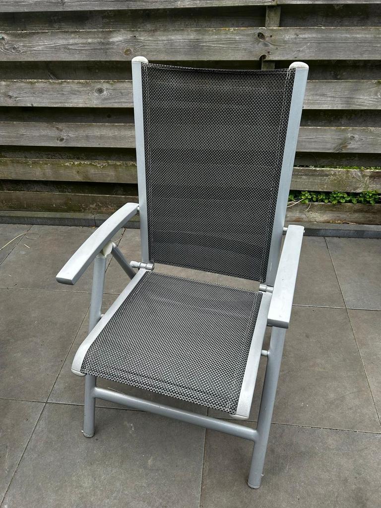 Hartman Tuinstoel 4x, Ophalen, Gebruikt, Aluminium, Inklapbaar