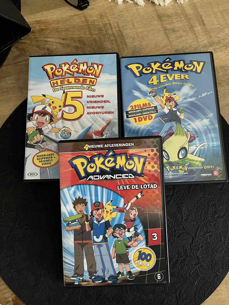Pokémon DVD collectie: Helden, 4Ever & Advanced, Avontuur, Gebruikt, Alle leeftijden, Ophalen of Verzenden