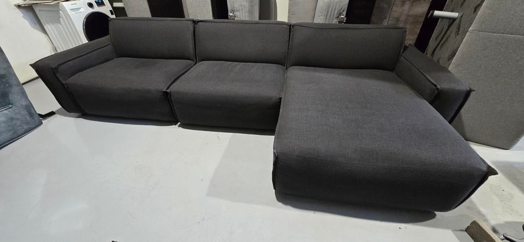 Umix Brooklyn Hoekbank Antraciet/Zwart - 3 Elementen, Huis en Inrichting, Ophalen, Gebruikt, Hoekbank, 300 cm of meer