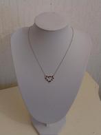 Mooie zilveren ketting met moissanite en robijn. Nieuw., Nieuw, Verstelbaar, Ophalen of Verzenden, Zilver