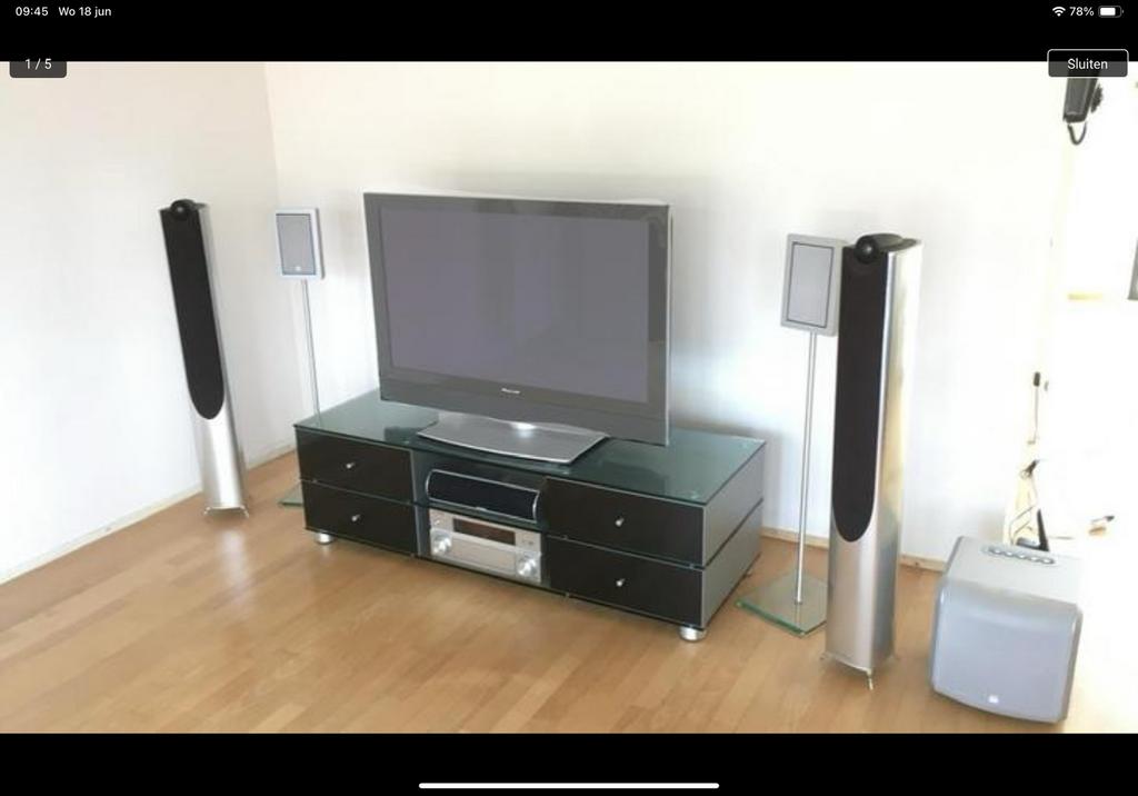 Bowers & Wilkins speakers en  Pioneer VSX-Audio Receiver, 70 watt of meer, Zo goed als nieuw, 5.1-systeem, Overige spelers