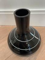 Gilde vaas Ulderzo Spiraal zwart handgeblazen, Wit, Ophalen of Verzenden, Minder dan 50 cm, Glas