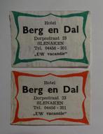Hotel   BERG EN DAL   Dorpsstraat    SLENAKEN, Verzamelen, Verzenden, Zo goed als nieuw, Luciferdoosjes of -merken