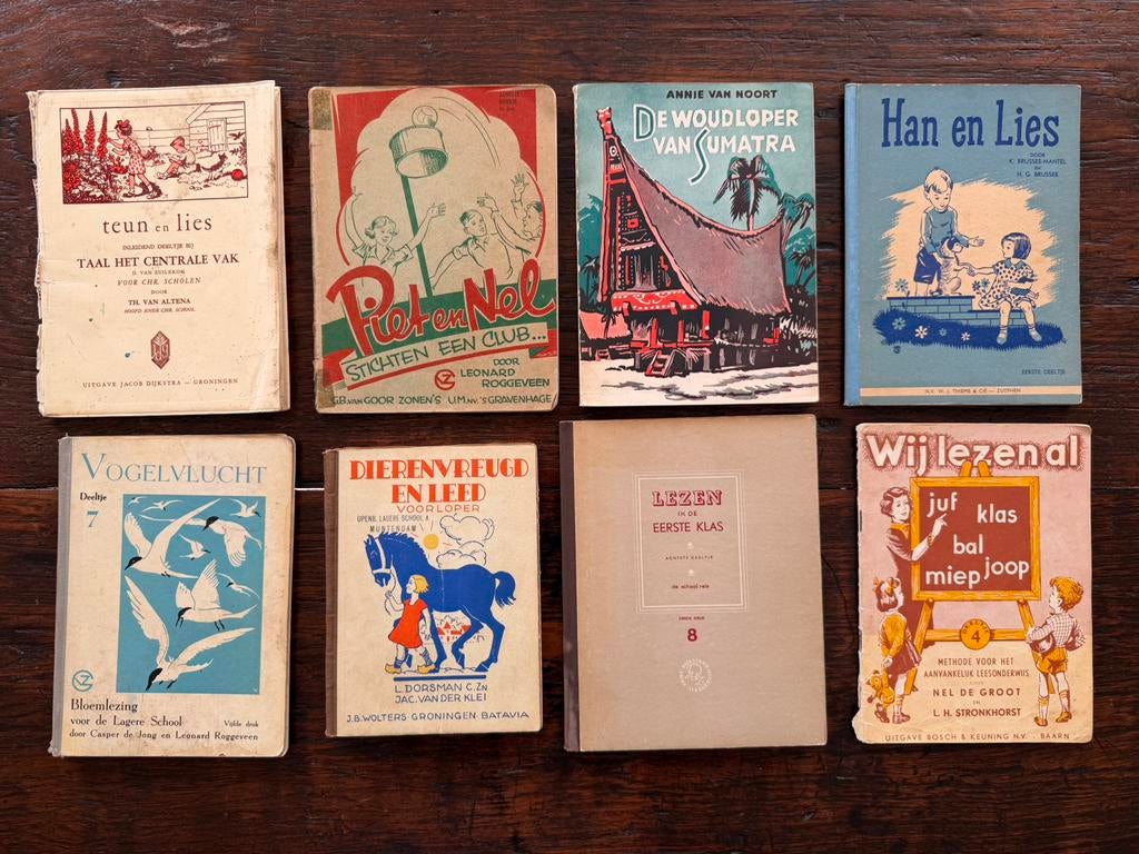Oude schoolboekjes 8 stuks, Ophalen of Verzenden, Gelezen